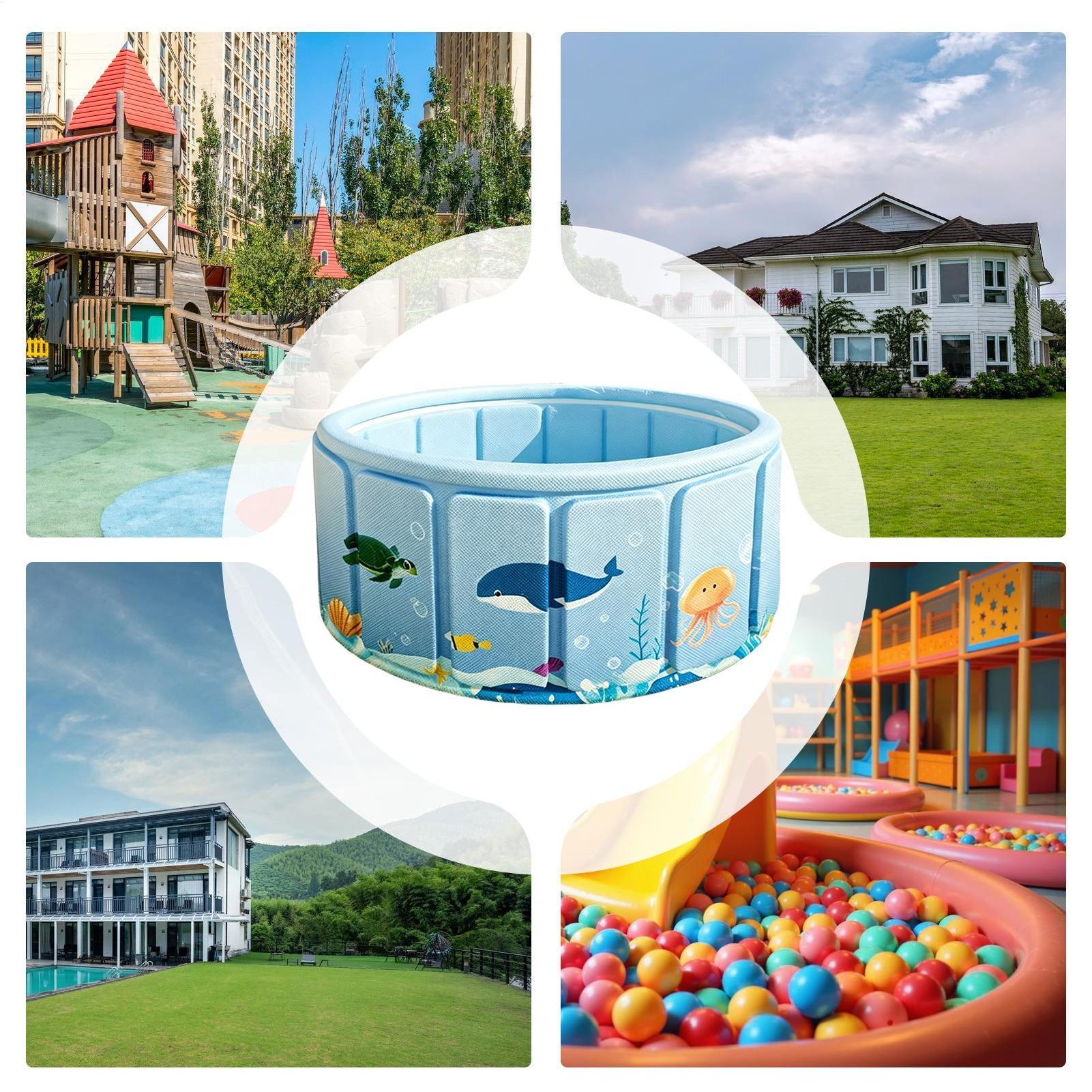 Party Games Kid Friendly - Niet-opblaasbaar opvouwbaar zwembad Opvouwbaar framezwembad Zomerwaterfeestzwembad