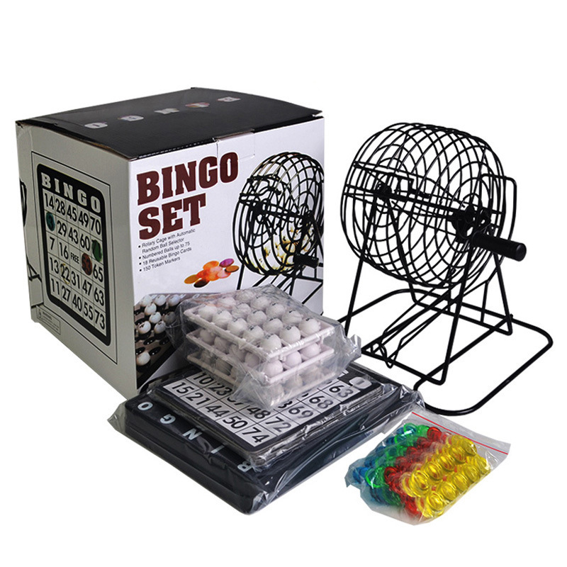 Party Games For Large Groups - Bingo Loterij Machine Stalen Bingo Spelkooi