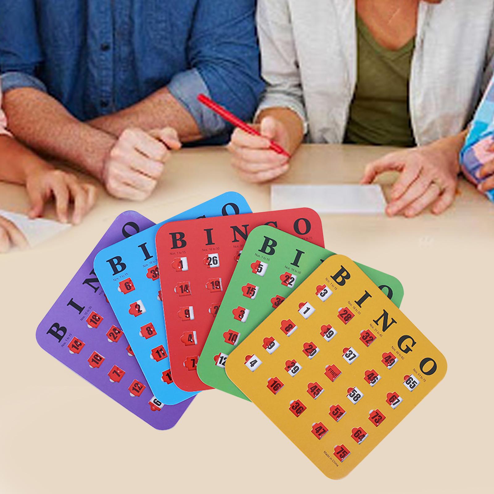 Party Games For Large Groups - 5-delige bingokaarten grote print bingokarton gemakkelijk