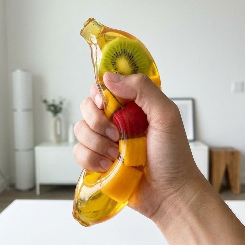 Party Games Crazy - Fruit Banaan Jelly Squishy Speelgoed Stressbal