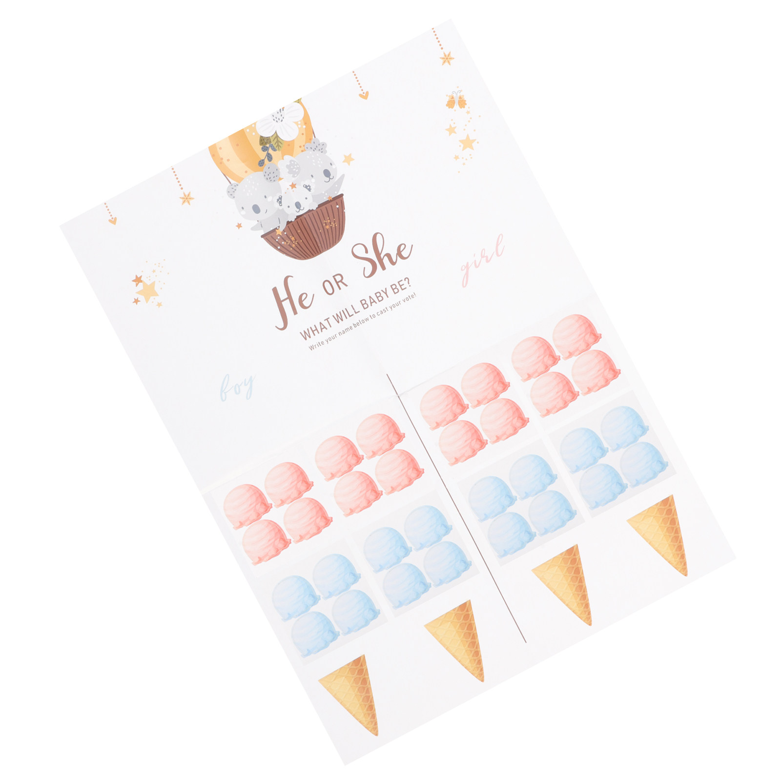 1Set Gender Reveal Game Card P - Party Games Gender Reveal recensie en prijs