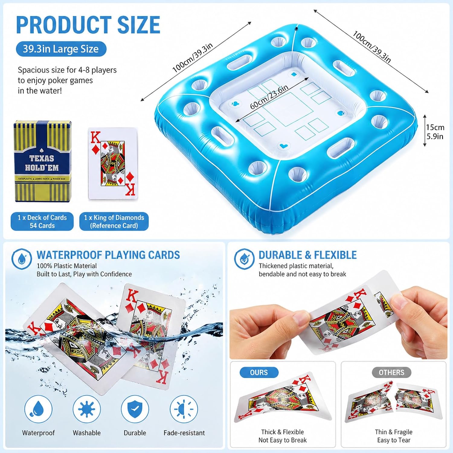 Dikke waterdichte opblaasbare  - Party Games Using Cards recensie en prijs