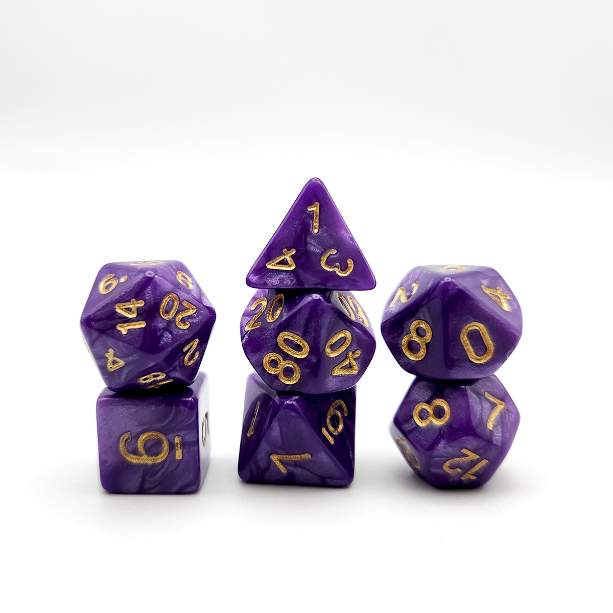 7-delige dobbelstenenset met m - Party Games Mystery recensie en prijs