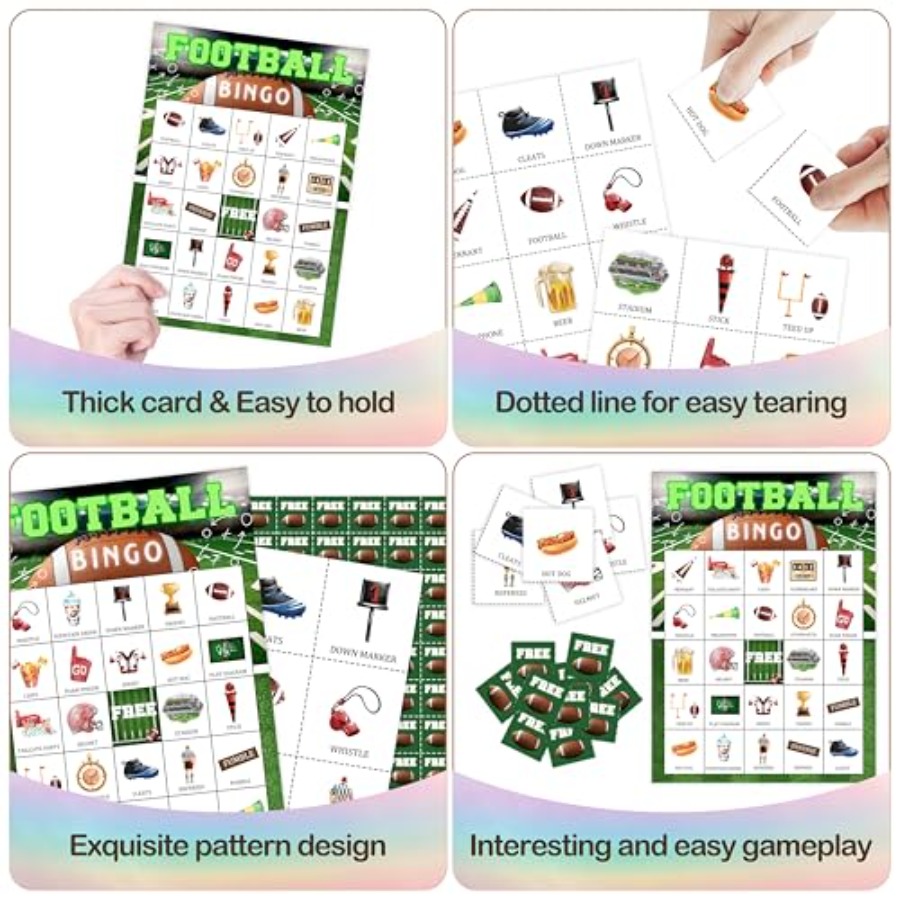 Voetbal Bingo Spelkaart, Voetb - Party Games For Large Groups recensie en prijs